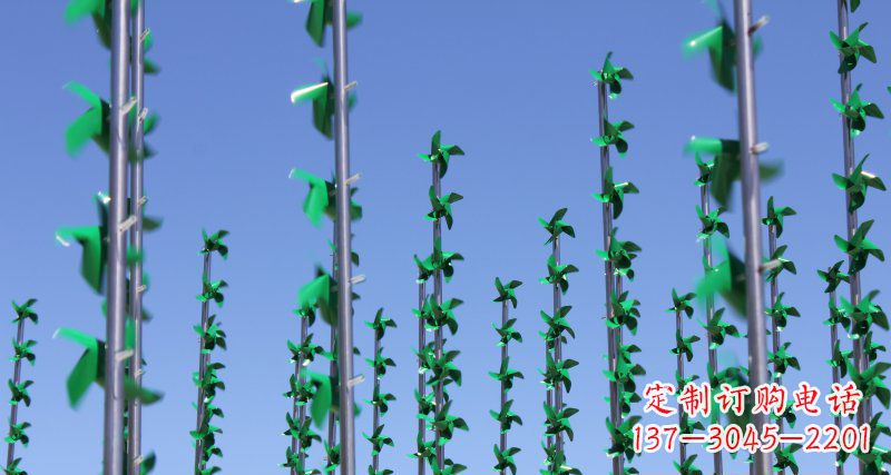 运城不锈钢风车广场景观雕塑