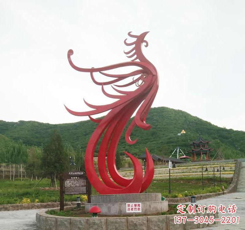 运城不锈钢凤凰抽象雕塑2