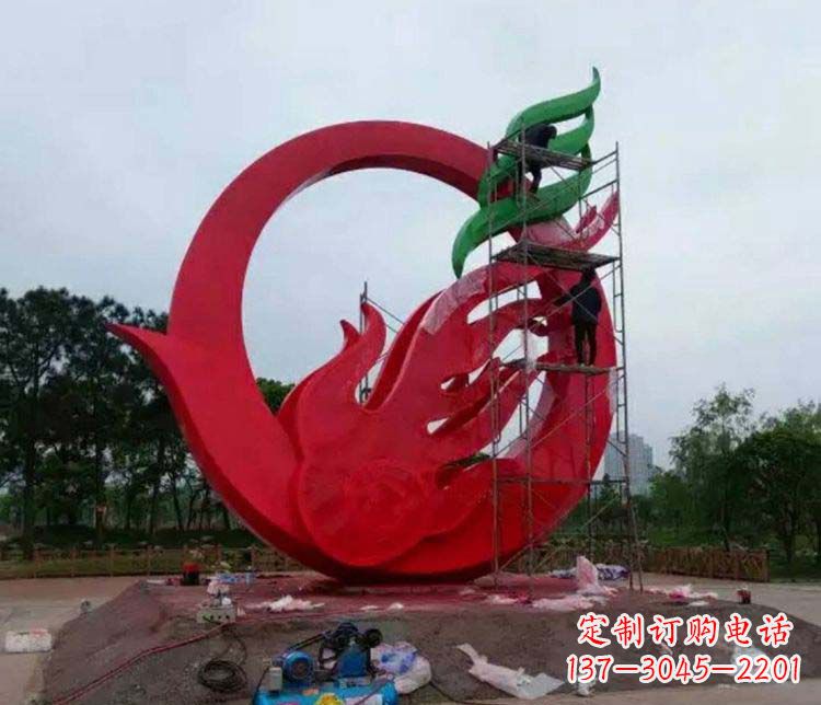 运城不锈钢凤凰雕塑1