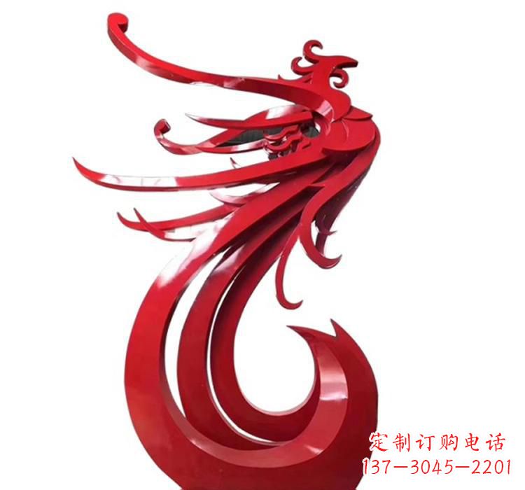 运城不锈钢凤凰景观雕塑 (2)