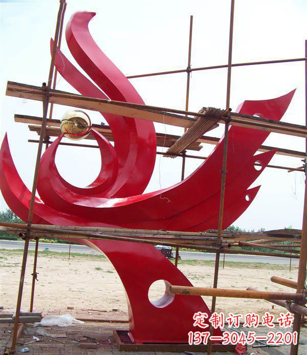 运城不锈钢凤凰明珠广场景观雕塑