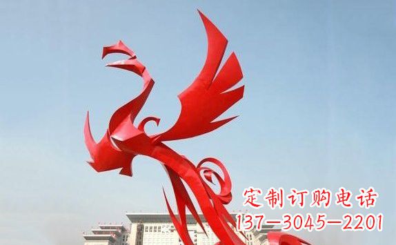运城不锈钢凤凰展翅雕塑