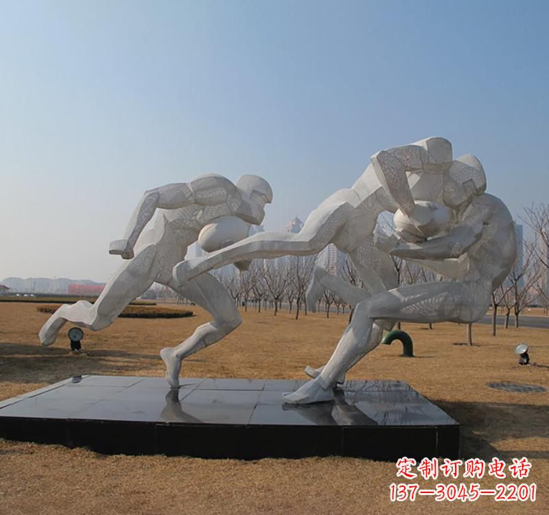 运城不锈钢橄榄球雕塑