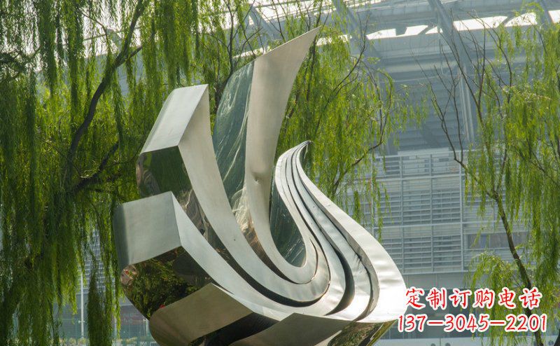 运城不锈钢鸽子抽象雕塑 (2)
