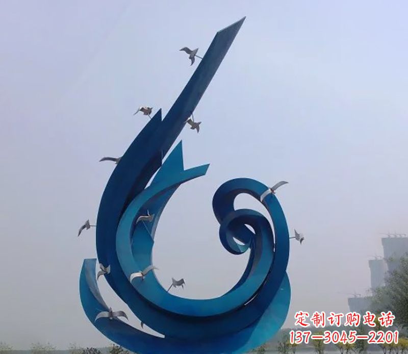 运城不锈钢鸽子雕塑 (2)