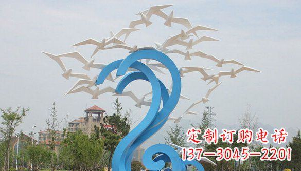 运城不锈钢鸽子放飞雕塑