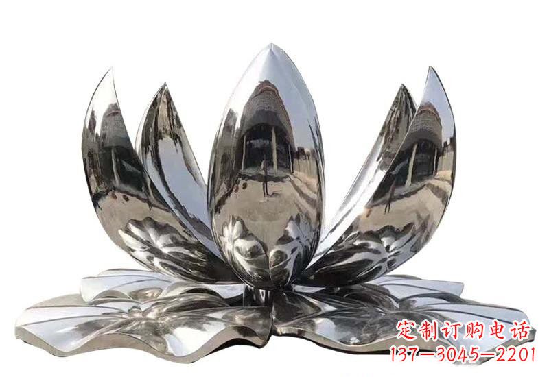 运城不锈钢公园镜面莲花雕塑