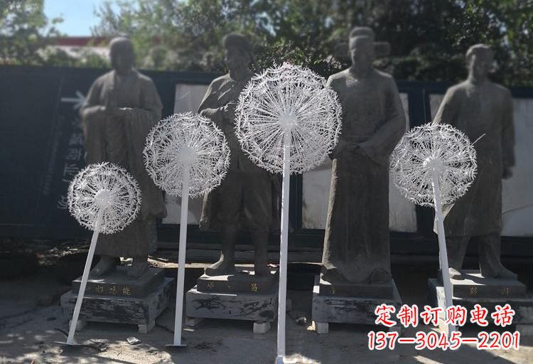 运城不锈钢蒲公英喷泉雕塑