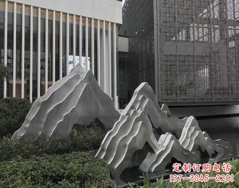 运城不锈钢公园小区假山雕塑