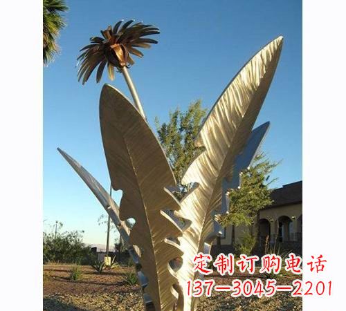 运城不锈钢公园植物蒲公英雕塑