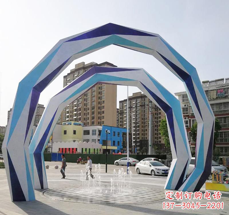 运城不锈钢拱门创意雕塑