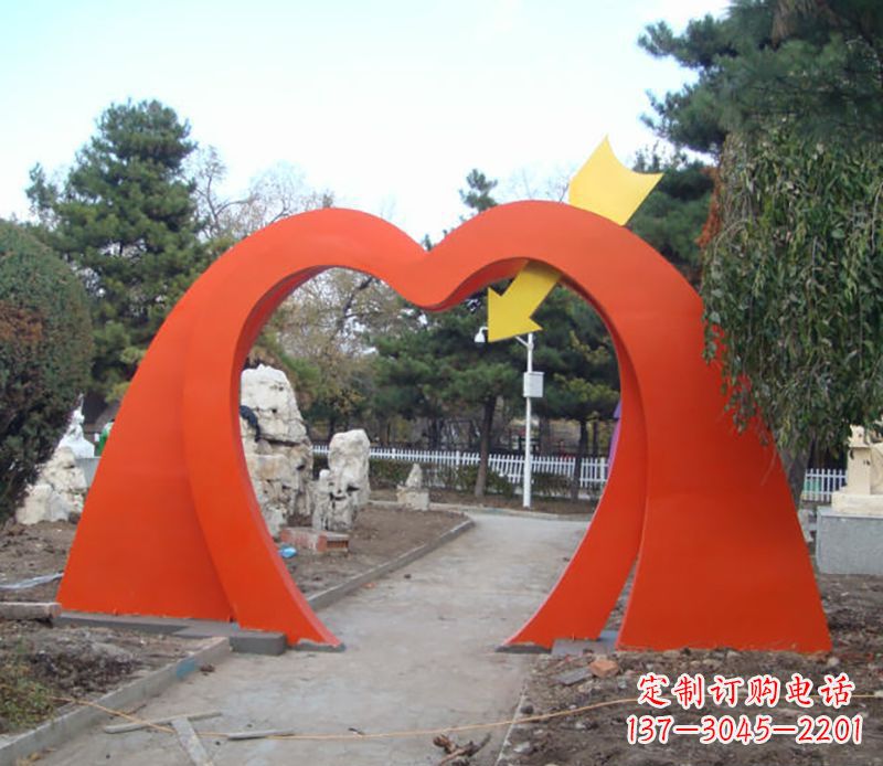 运城不锈钢拱门雕塑 