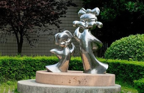 运城不锈钢古代儿童雕塑