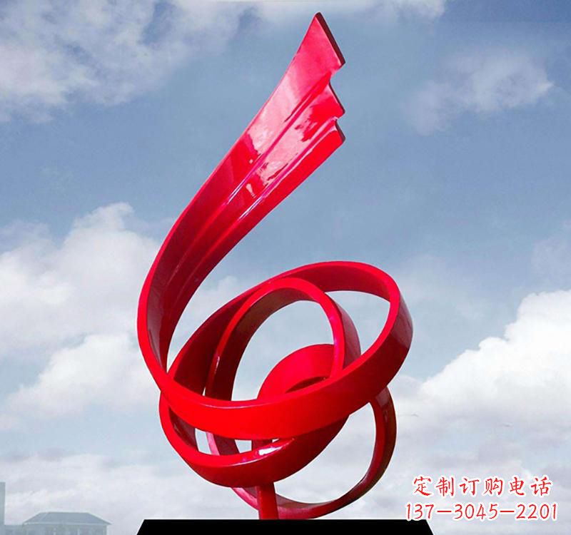 运城不锈钢广场城市飘带雕塑