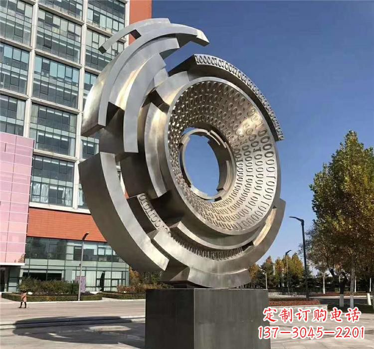 运城不锈钢广场齿轮雕塑