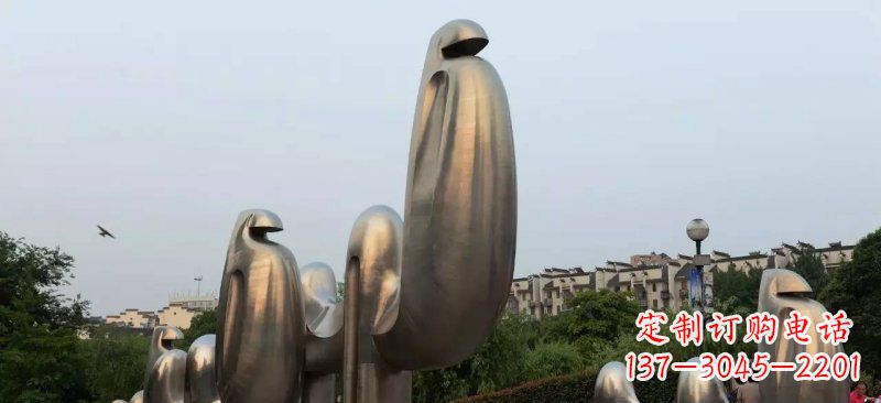 运城不锈钢广场抽象骆驼景观雕塑