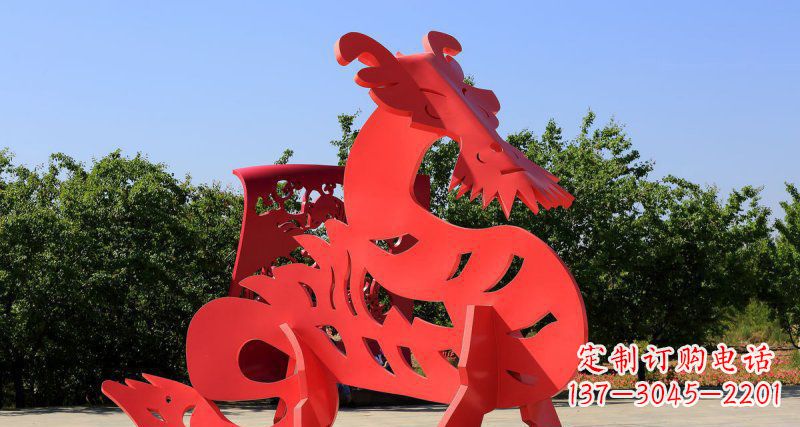 运城不锈钢广场抽象貔貅景观雕塑