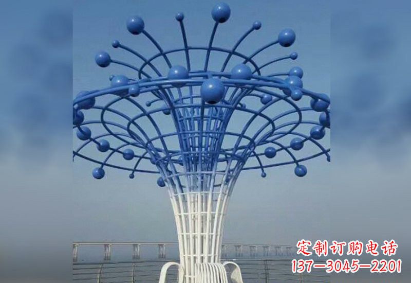 运城不锈钢广场抽象喷泉雕塑