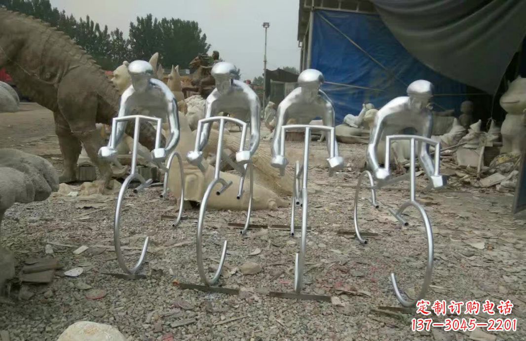 运城不锈钢自行车雕塑——美丽的自行车文化精神