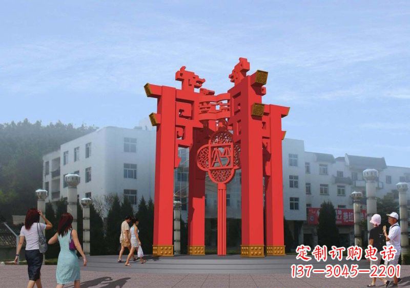 运城不锈钢广场大型抽象灯笼设计图雕塑