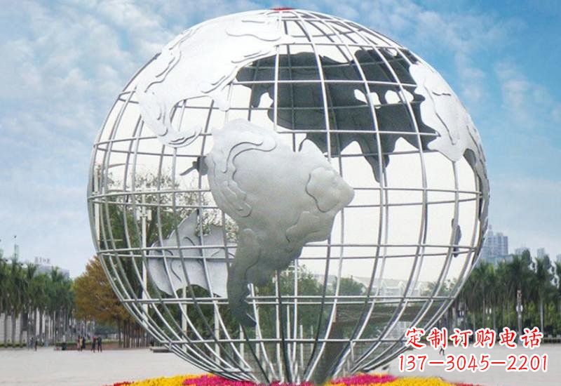 运城不锈钢广场大型地球雕塑