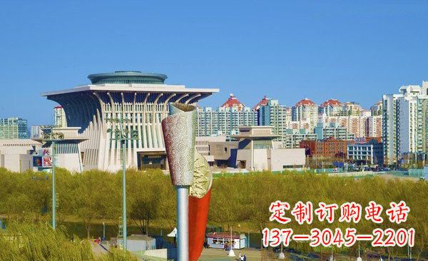 运城不锈钢广场大型火炬雕塑