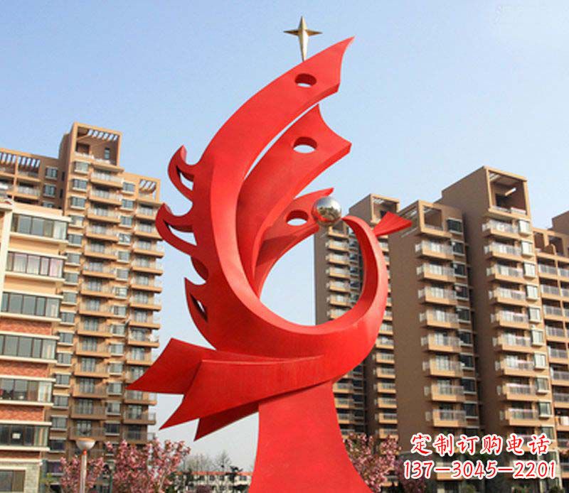运城不锈钢广场凤凰景观摆件
