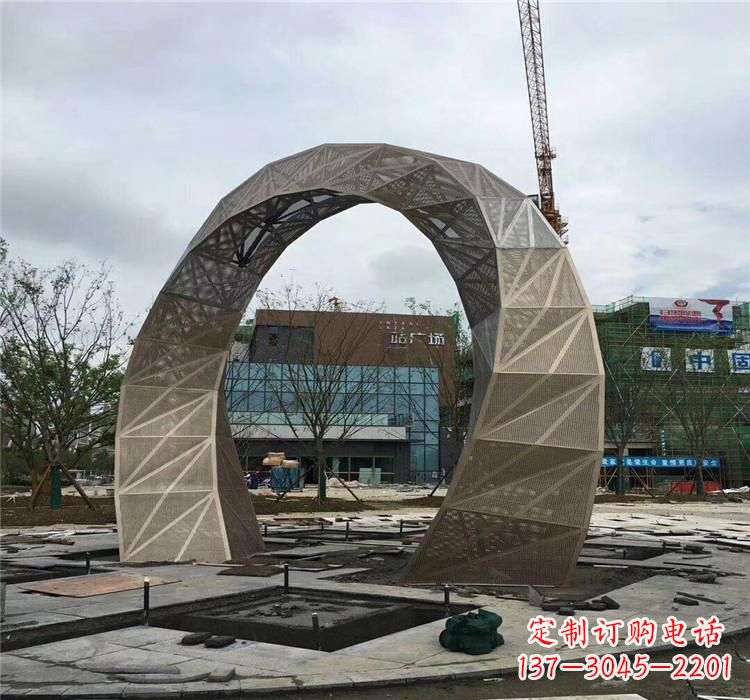 运城不锈钢广场拱门雕塑