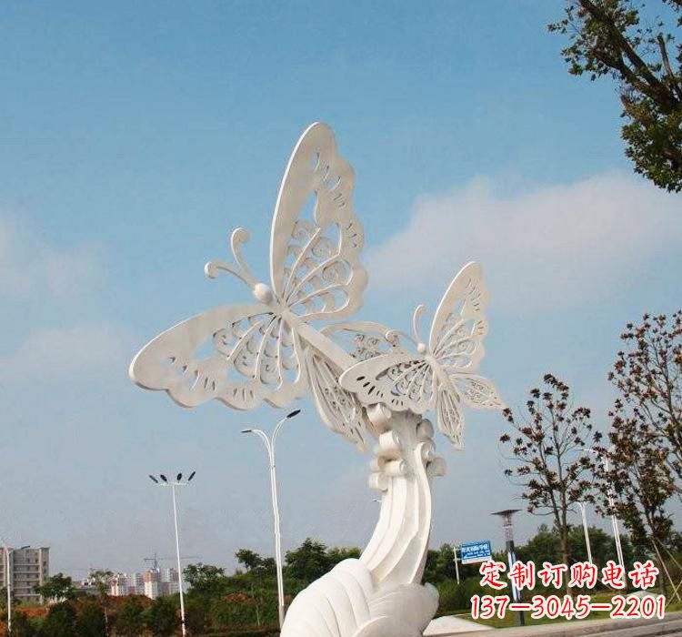 运城不锈钢广场蝴蝶雕塑