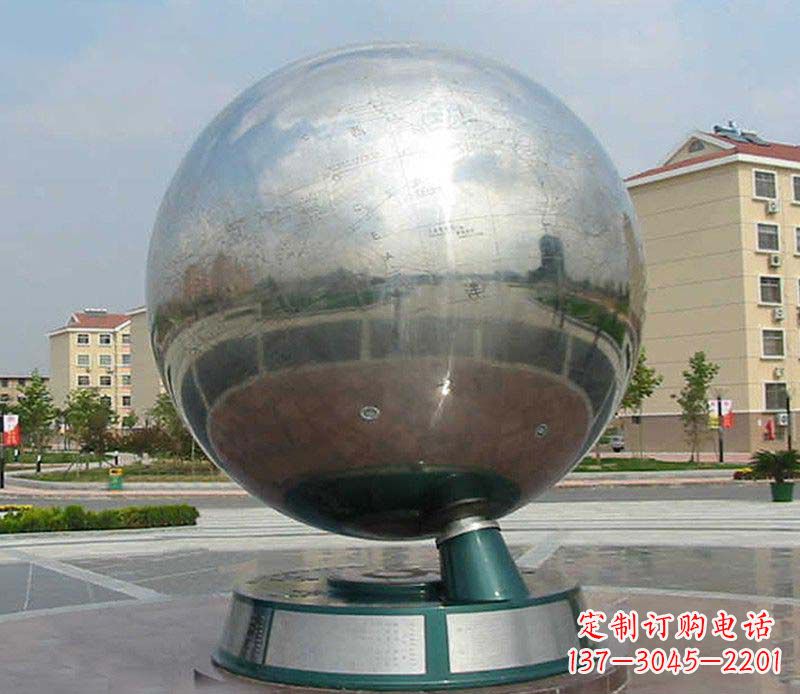运城不锈钢广场镜面地球仪