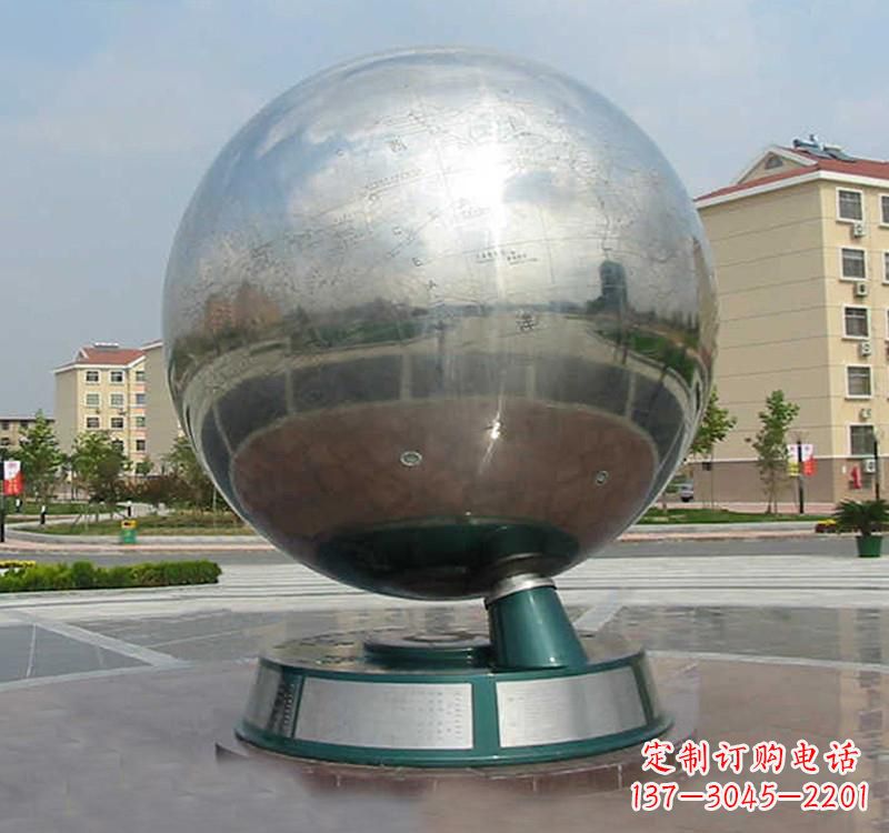 运城不锈钢广场现代地球雕塑