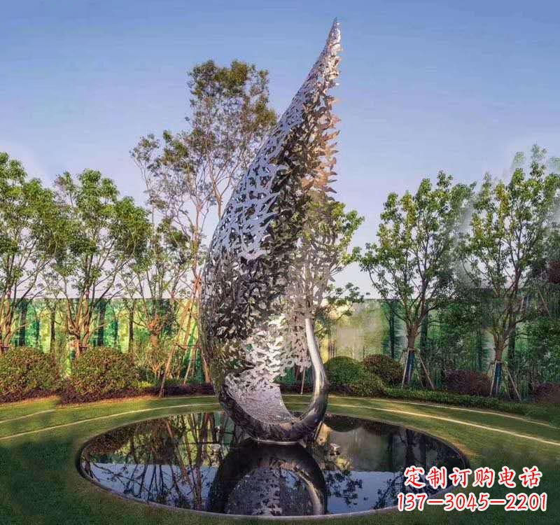 运城不锈钢海浪凤凰雕塑