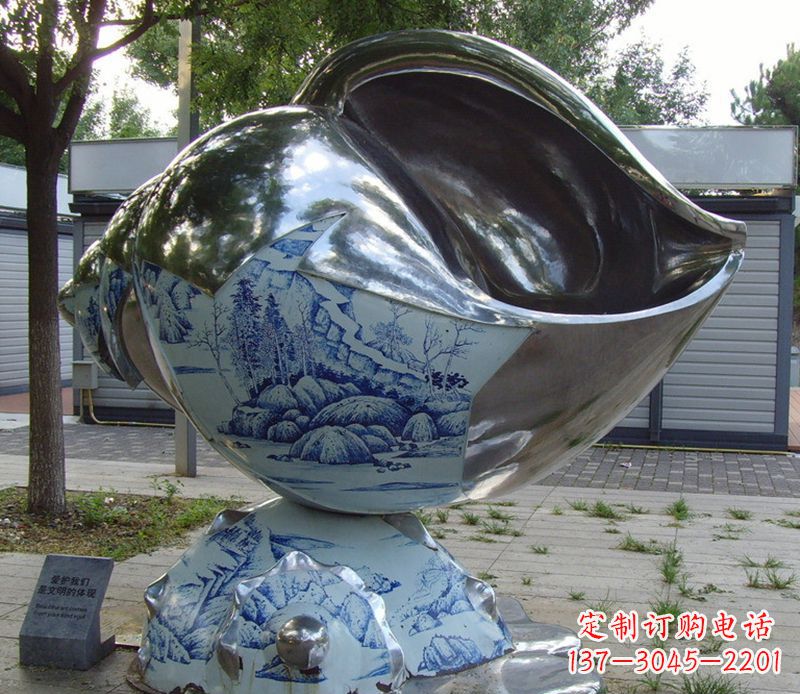 运城不锈钢海螺雕塑