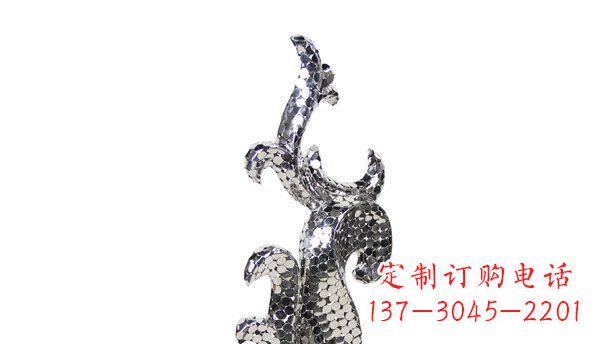 运城不锈钢海豚抽象雕塑