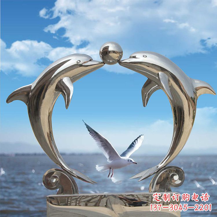 运城不锈钢海豚雕塑