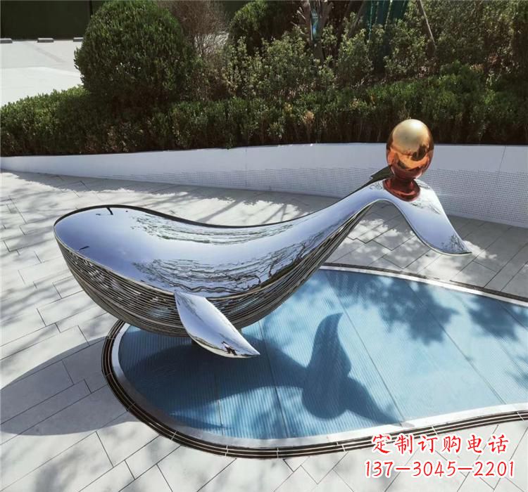 运城不锈钢海豚动物雕塑