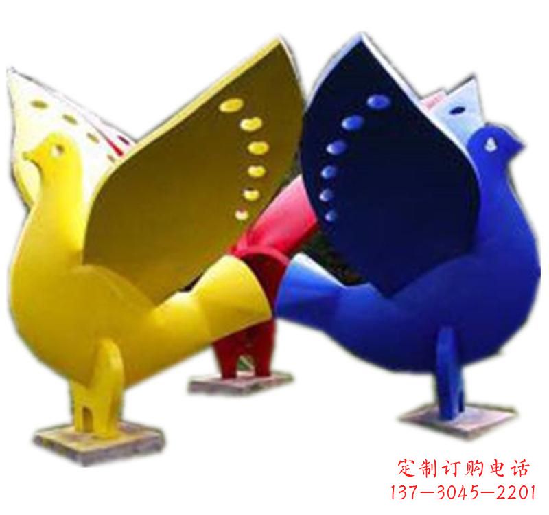 运城不锈钢和平鸽雕塑2