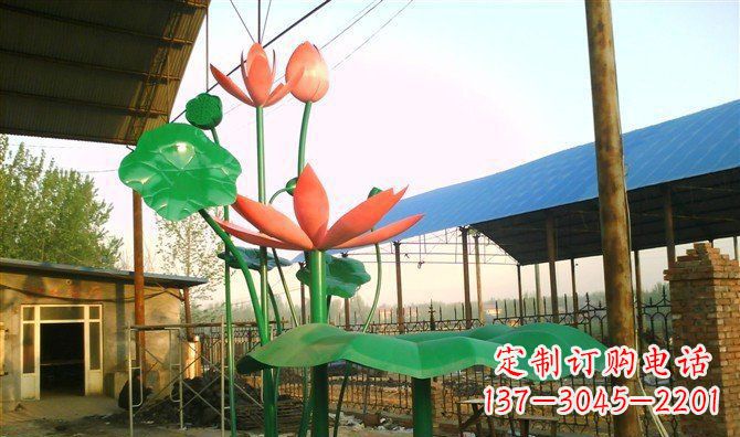 运城不锈钢荷花荷叶景观雕塑