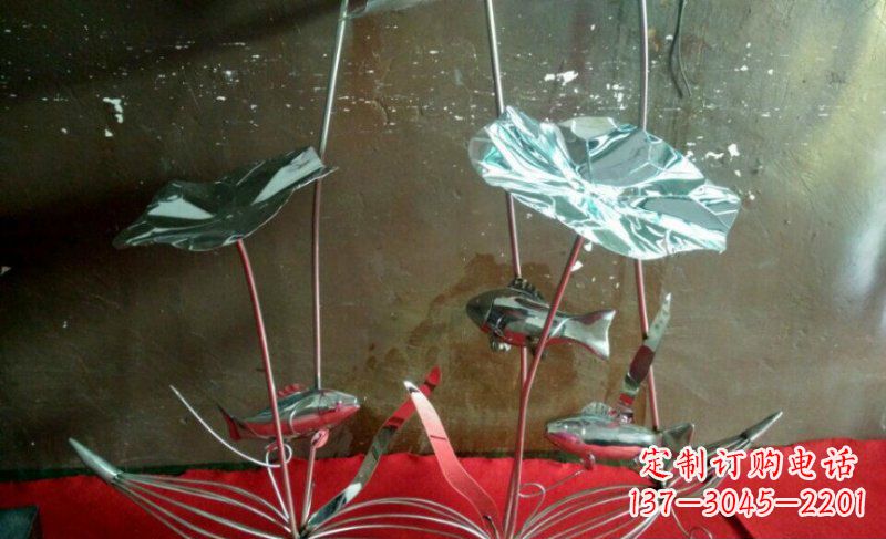 运城不锈钢荷花景观雕塑 (3)