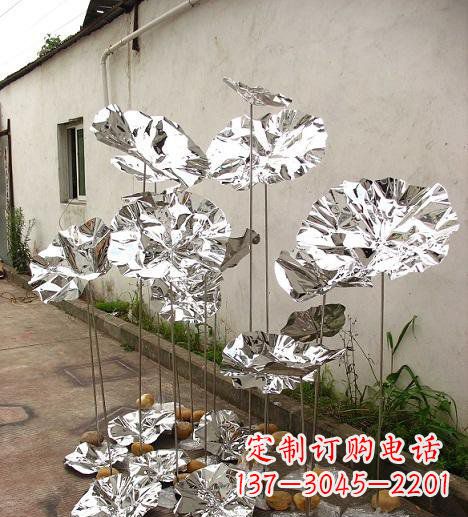 运城不锈钢荷叶公园景观雕塑