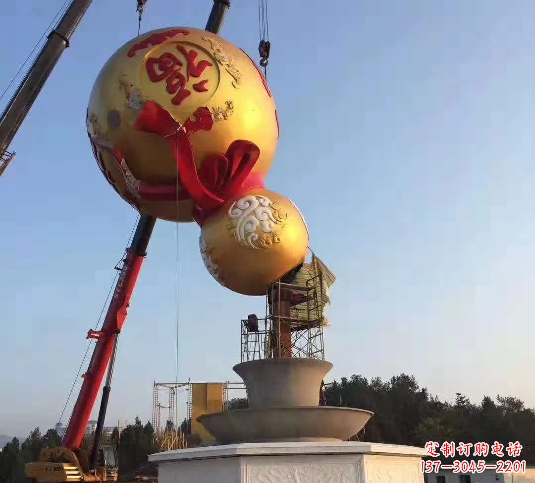 运城不锈钢葫芦景观摆件