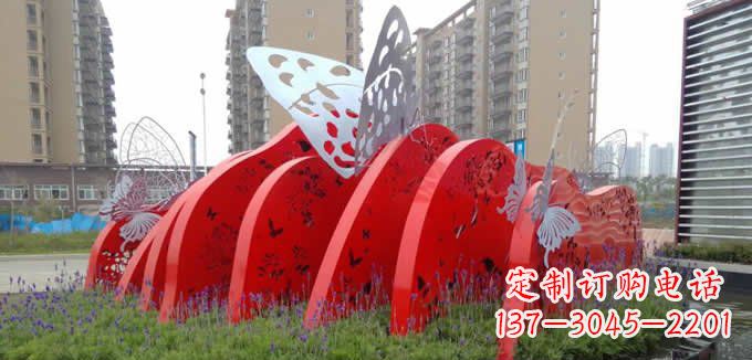 运城不锈钢蝴蝶小区景观雕塑