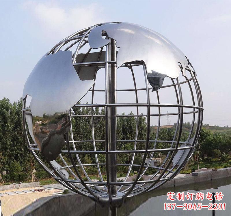 运城不锈钢户外地球仪雕塑