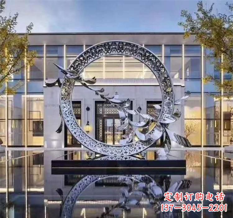 运城不锈钢户外大雁雕塑