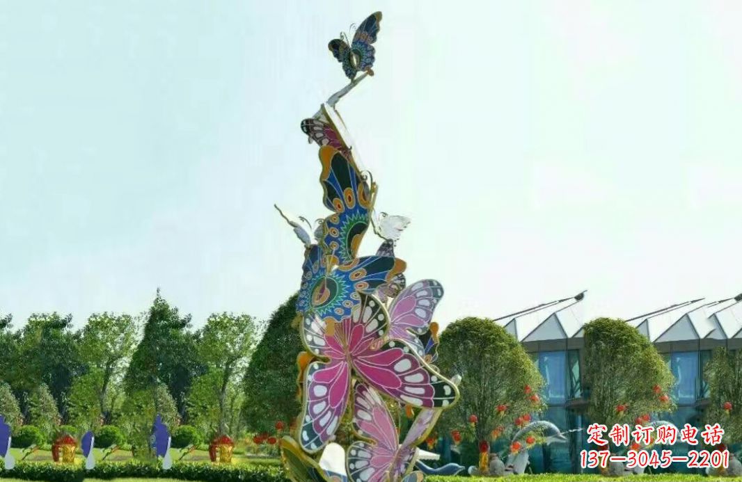 运城不锈钢花蝴蝶景观雕塑