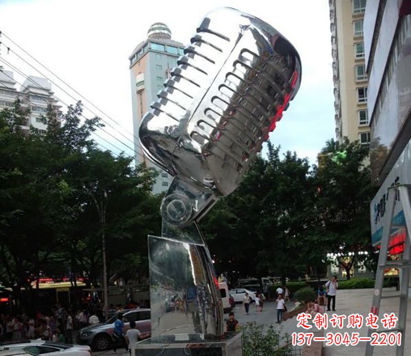 运城不锈钢话筒雕塑