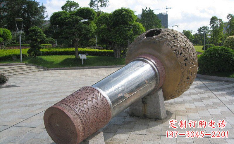 运城不锈钢话筒广场景观雕塑