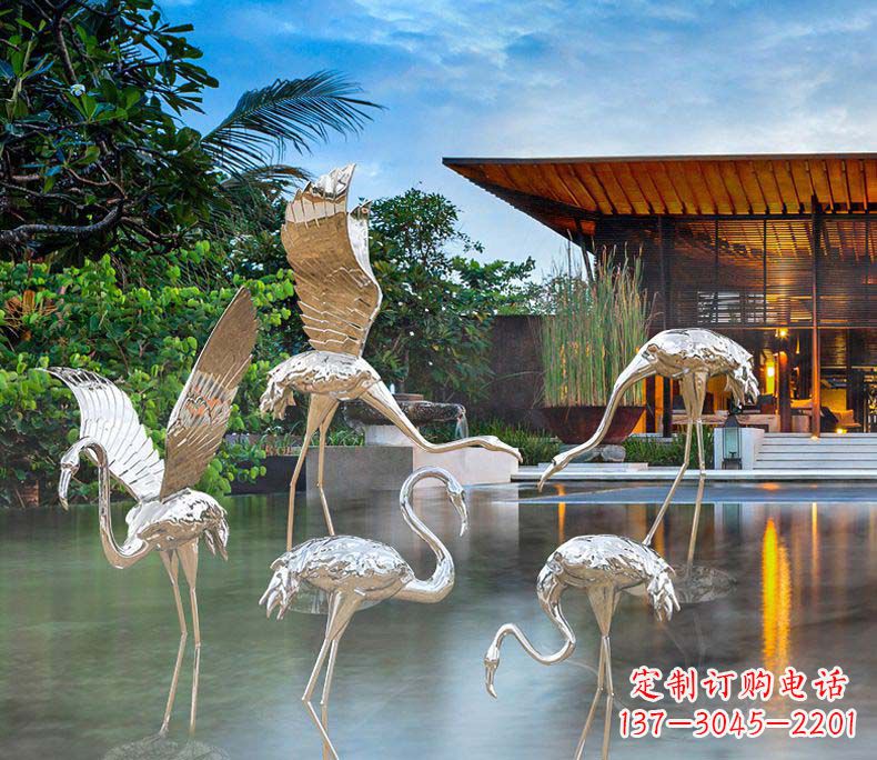 运城不锈钢火烈鸟雕塑1