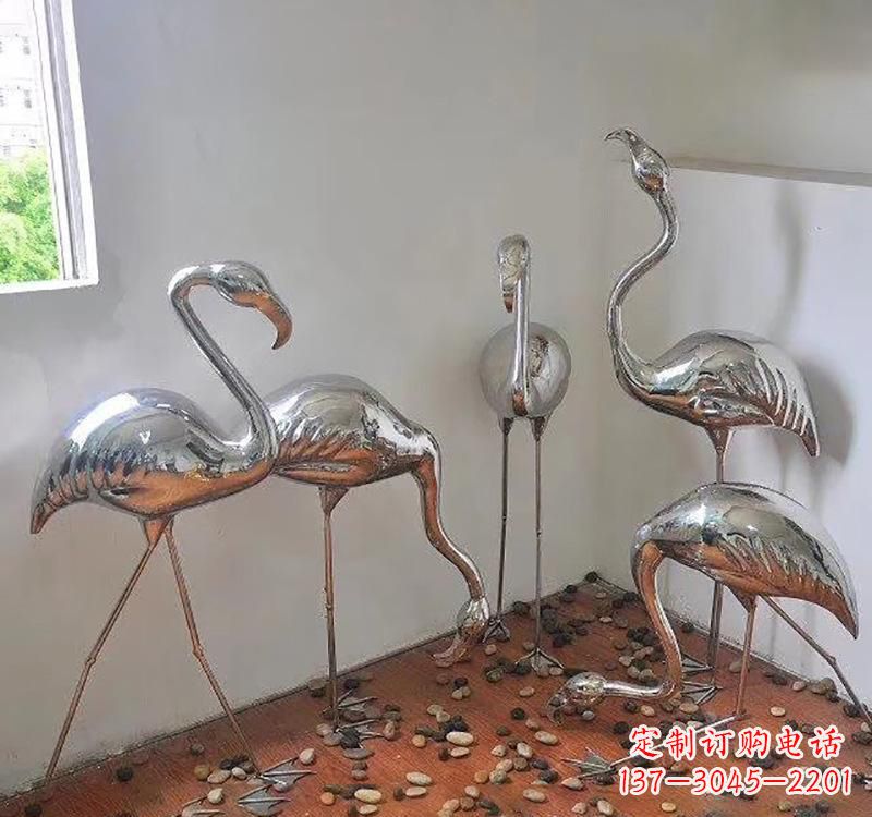 运城不锈钢火烈鸟雕塑2
