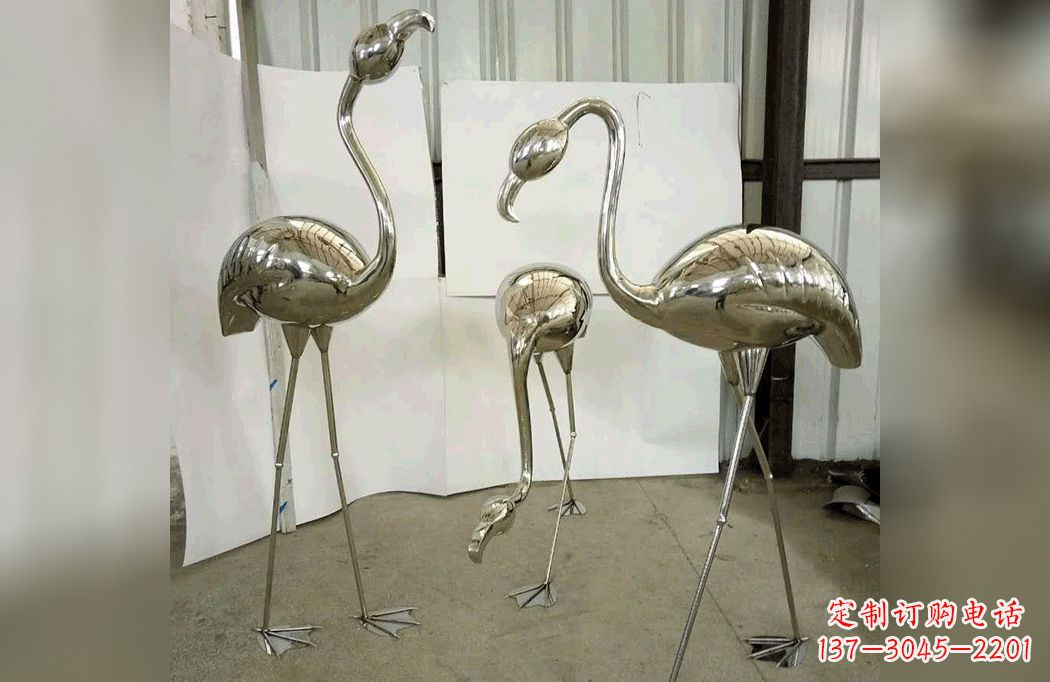 运城不锈钢火烈鸟景观雕塑